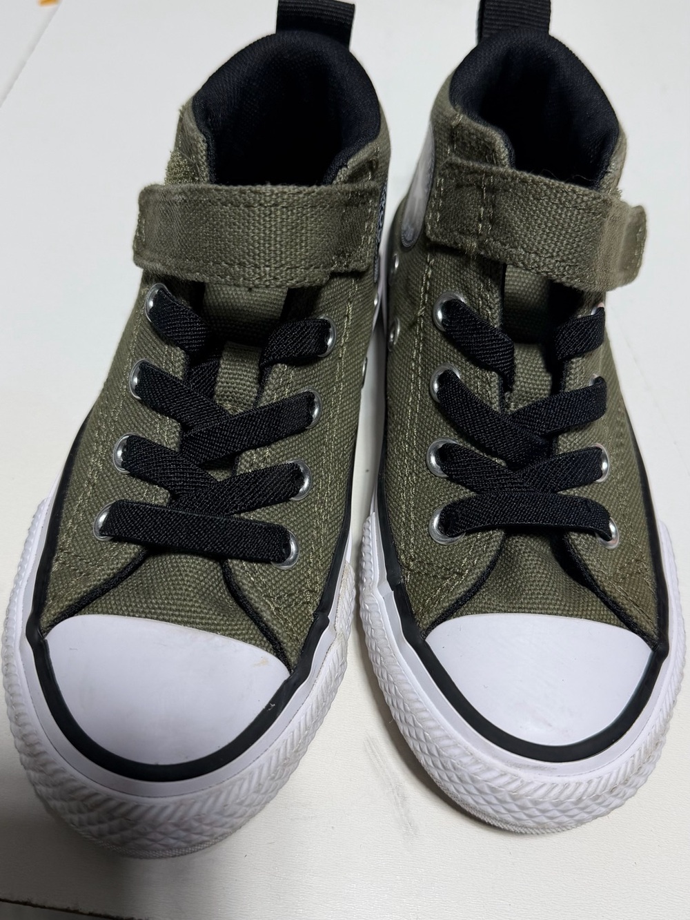 Converse Chuck Taylor All Star 1V Mid Olive Green Kids Size 11 Easy-On